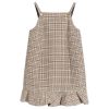 Ganni Check Wool Mix Mini Dress