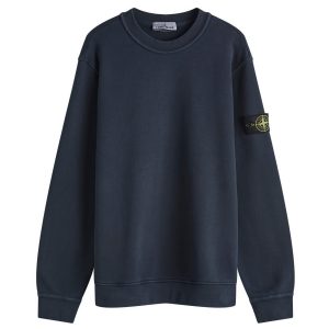 Stone Island Diagonal Fleece Old Effect Crew Neck Sweatshirt