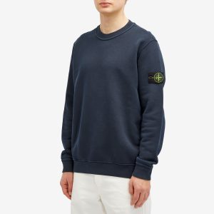 Stone Island Diagonal Fleece Old Effect Crew Neck Sweatshirt