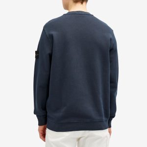 Stone Island Diagonal Fleece Old Effect Crew Neck Sweatshirt