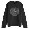 Stone Island Badge Print Crew Neck Sweatshirt