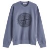 Stone Island Badge Print Crew Neck Sweatshirt