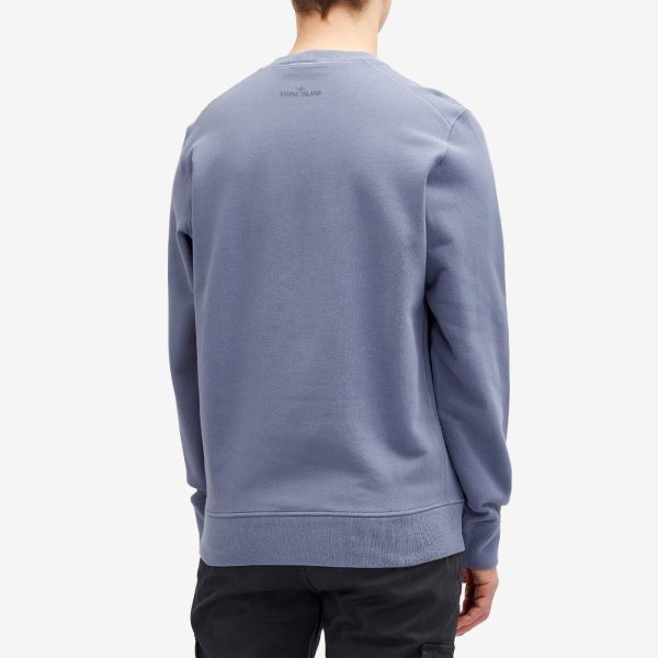 Stone Island Badge Print Crew Neck Sweatshirt