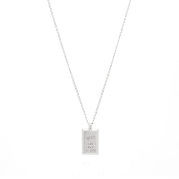 NUMBERING Square Bar Pendant Necklace