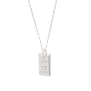 NUMBERING Square Bar Pendant Necklace