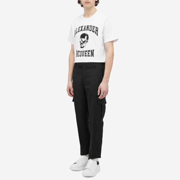 Alexander McQueen Varsity Skull Logo T-Shirt