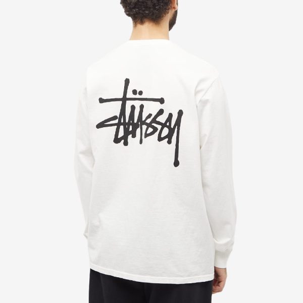 Stussy Long Sleeve Basic Pigment Dyed T-Shirt