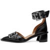 GANNI Chunky Buckle Open Cut Pump