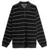 BEAMS Velour Stripe Polo