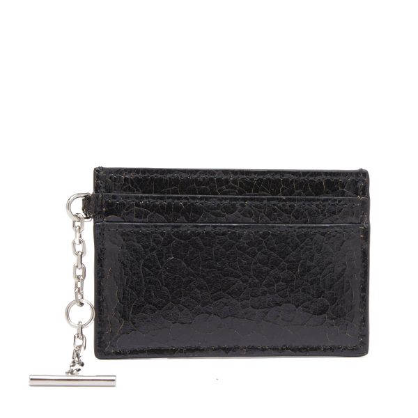 Alexander McQueen Sling Crackled Leather Card Holder