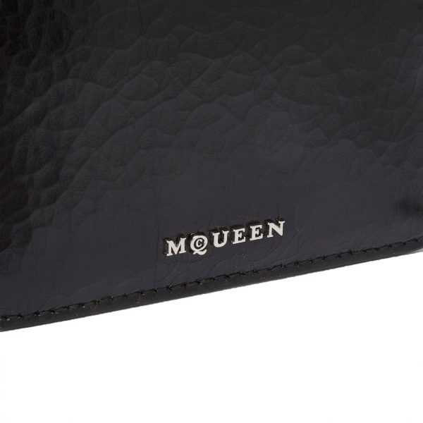 Alexander McQueen Sling Crackled Leather Zip Coin Pouch