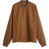 Jil Sander Melton Wool Crew Sweatshirt