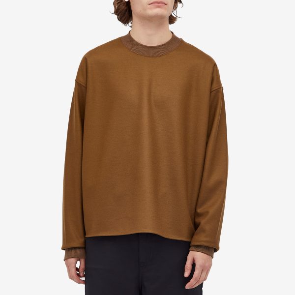 Jil Sander Melton Wool Crew Sweatshirt