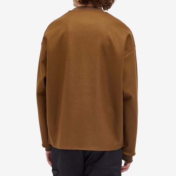 Jil Sander Melton Wool Crew Sweatshirt