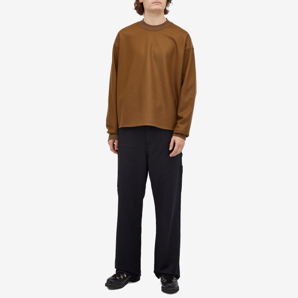 Jil Sander Melton Wool Crew Sweatshirt