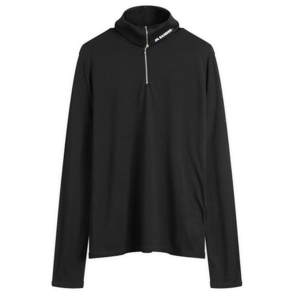 Jil Sander Plus Quarter Zip Wool Sweatshirt