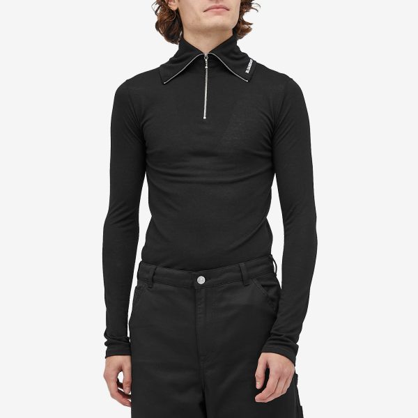 Jil Sander Plus Quarter Zip Wool Sweatshirt