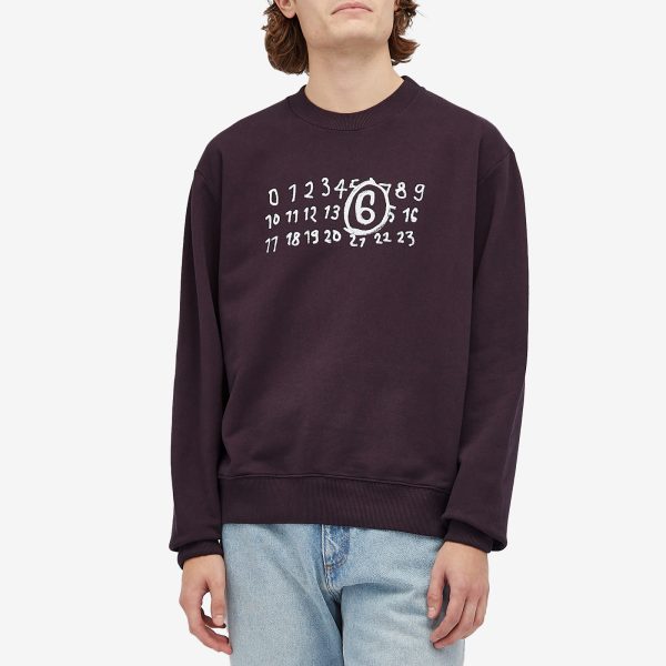 MM6 Maison Margiela Glow in the Dark Number Logo Sweat