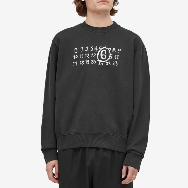 MM6 Maison Margiela Glow in the Dark Number Logo Sweat