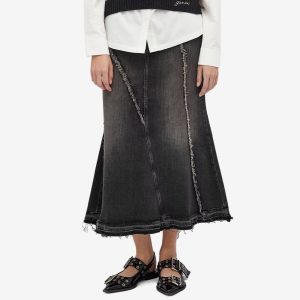 Ganni Tint Edge Denim Long Skirt