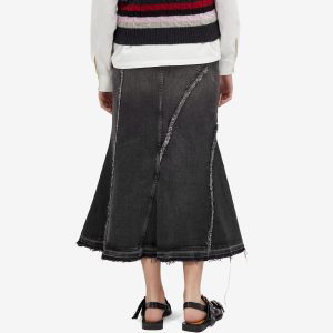 Ganni Tint Edge Denim Long Skirt