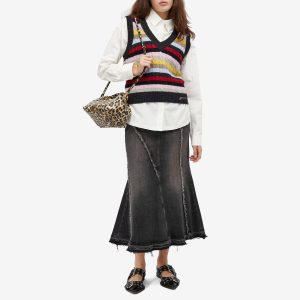 Ganni Tint Edge Denim Long Skirt