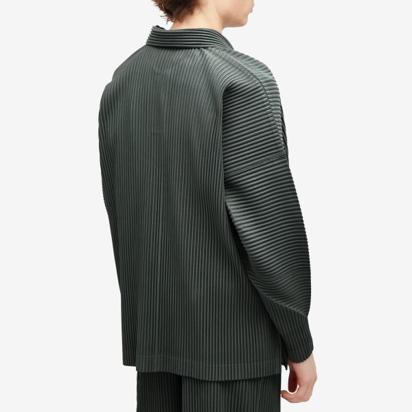 Homme Plissé Issey Miyake Pleated Long Sleeve Polo