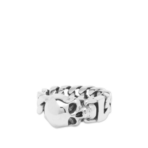 Alexander McQueen Skull Chain Ring