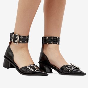 GANNI Chunky Buckle Open Cut Pump