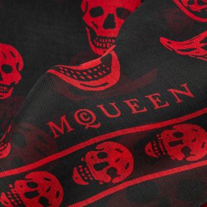 Alexander McQueen Chiffon Skull Scarf