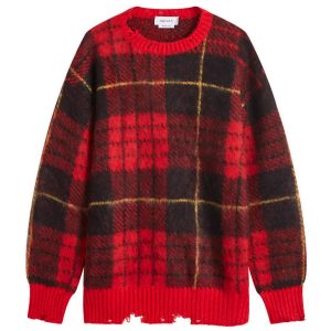 Alexander McQueen Brushed Mohair Tartan Jumper