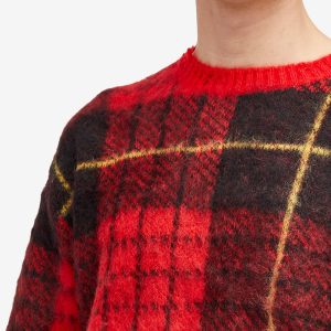 Alexander McQueen Brushed Mohair Tartan Jumper