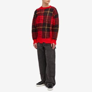 Alexander McQueen Brushed Mohair Tartan Jumper