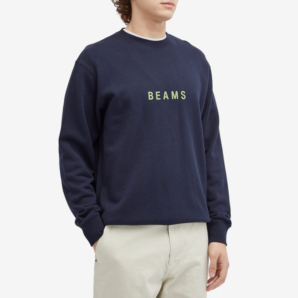 BEAMS Logo Crew Sweatshirt