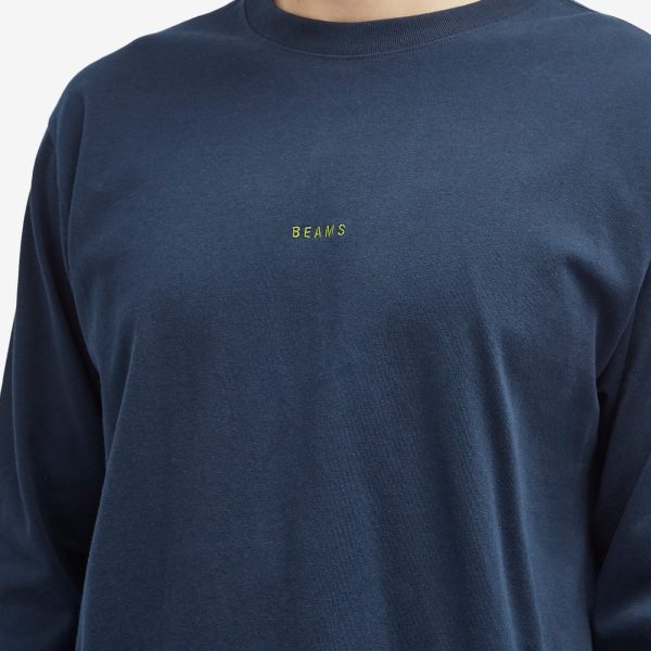 BEAMS Mini Logo Long Sleeve T-Shirt