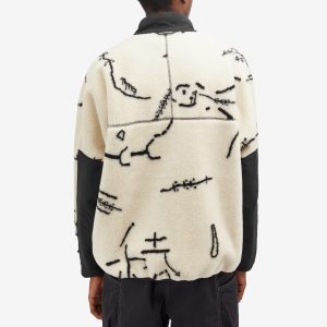 and wander x Dajiro Ohara Map Key Fleece Jacket