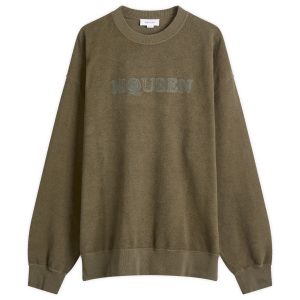 Alexander McQueen Vintage Stonewash Logo Crew Sweatshirt