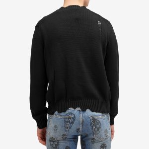 Alexander McQueen Distressed Skull Crew Neck Jumper