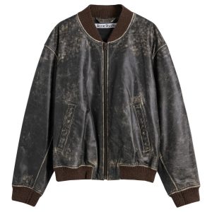 Acne Studios Liev Leather Bomber Jacket