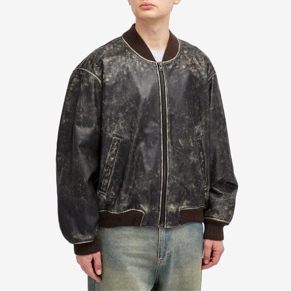 Acne Studios Liev Leather Bomber Jacket