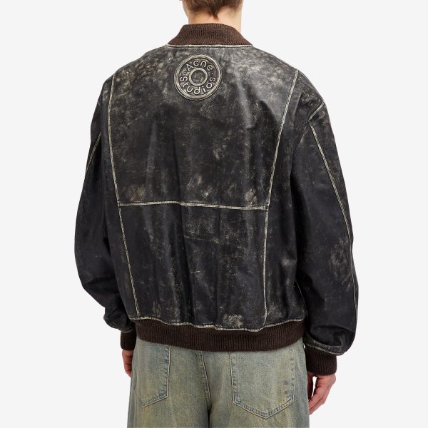 Acne Studios Liev Leather Bomber Jacket