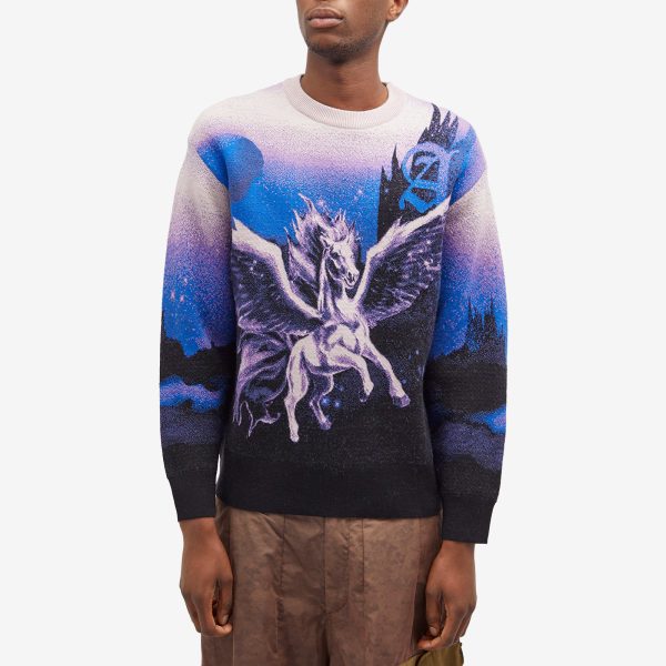 Aries Pegasus Crew Knit Sweatshirt