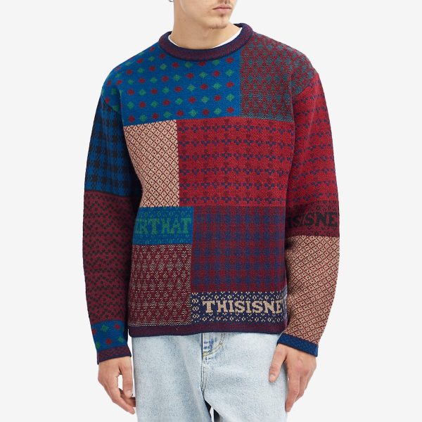 THISISNEVERTHAT Patchwork Crew Knit