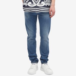 Dolce & Gabbana Plate Straight Fit Denim Jeans