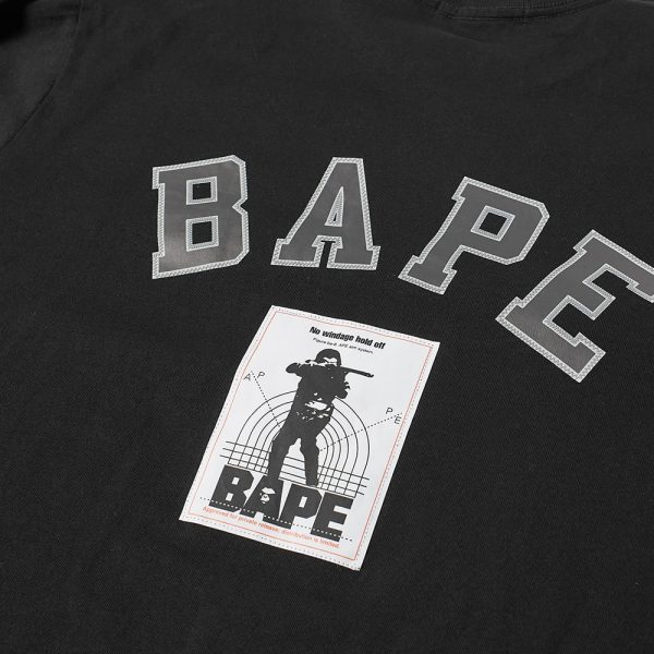 A Bathing Ape BAPE Multi Label Relaxed Fit Long Sleeve T-Shirt