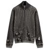 MM6 Maison Margiela Distressed Rib Zip Cardigan