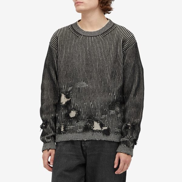 MM6 Maison Margiela Distressed Rib Jumper