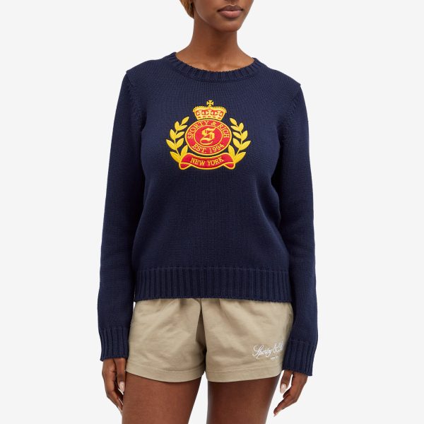 Sporty & Rich NY Crest Knitted Crewneck