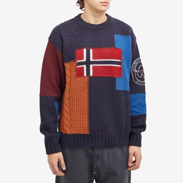 Napapijri Archive Patchwork Knit Sweatshirt