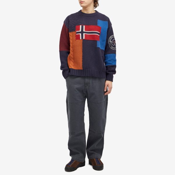 Napapijri Archive Patchwork Knit Sweatshirt